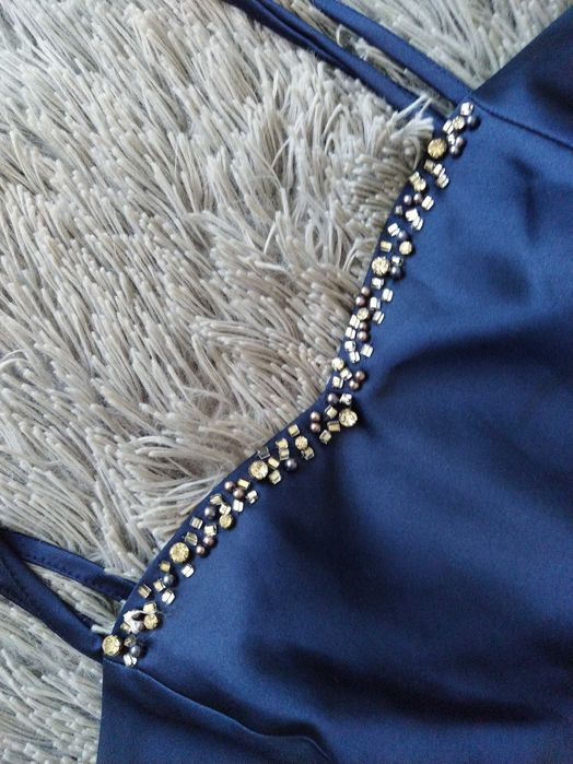 Conjunto saia e top de gala/cerimónia trabalhado