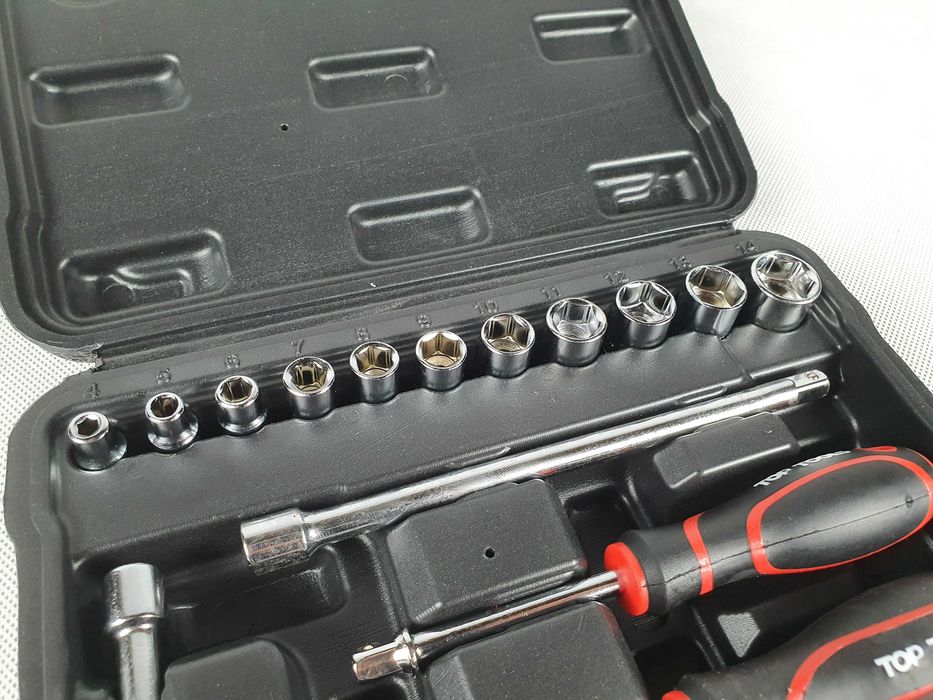 Zestaw Kluczy nasadowych 1/4 Majsterkowicz TOP TOOLS