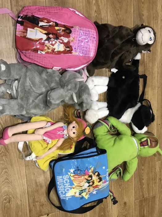 сумки с игрушками, мультяшными героями