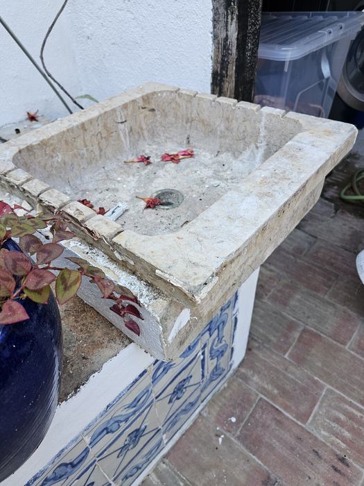 Pia lavatório de pedra mármore 50x50