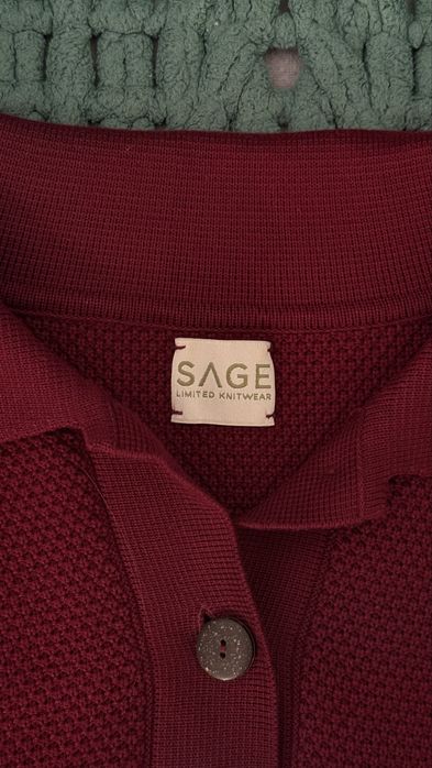 Вʼязане поло оверсайз Sage