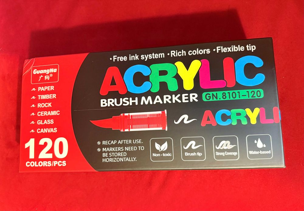 Markery Akrylowe Guangna 120 sztuk (Brush) Nieużywane :)