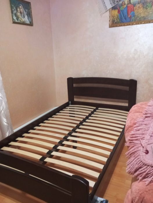 Ліжко полуторне двуспальне з масиву дерева, кровать Венеція. Київ