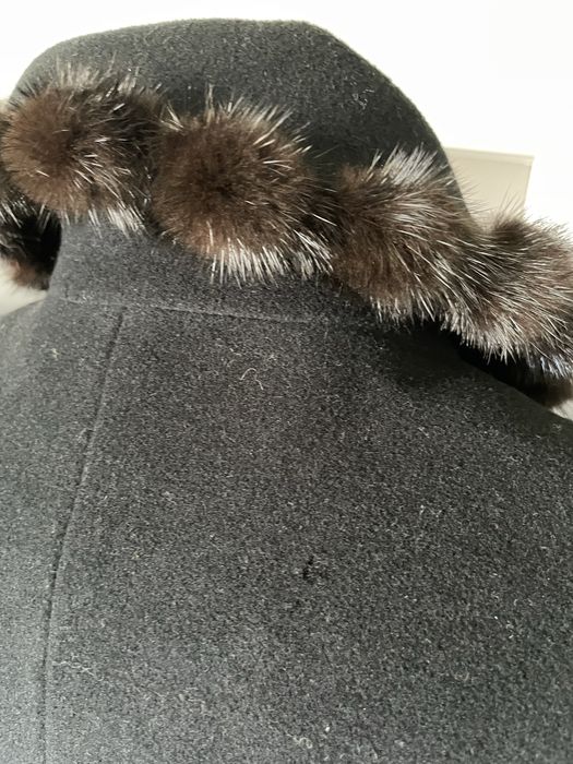 Płaszcz damski MarCona 42 XL wełna angora 70s