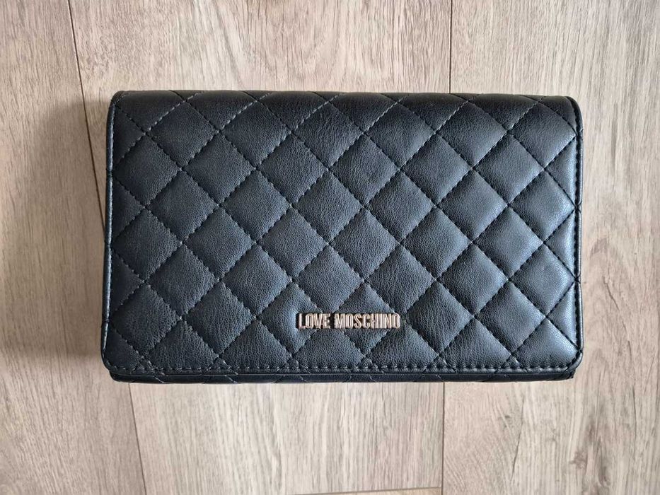 Torebka damska Love Moschino czarna kopertówka