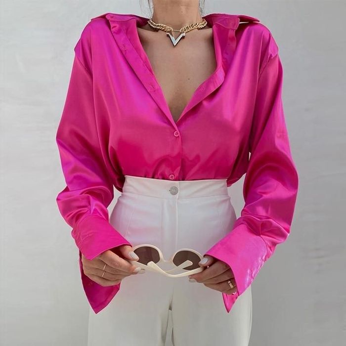 Атласна блуза SHEIN