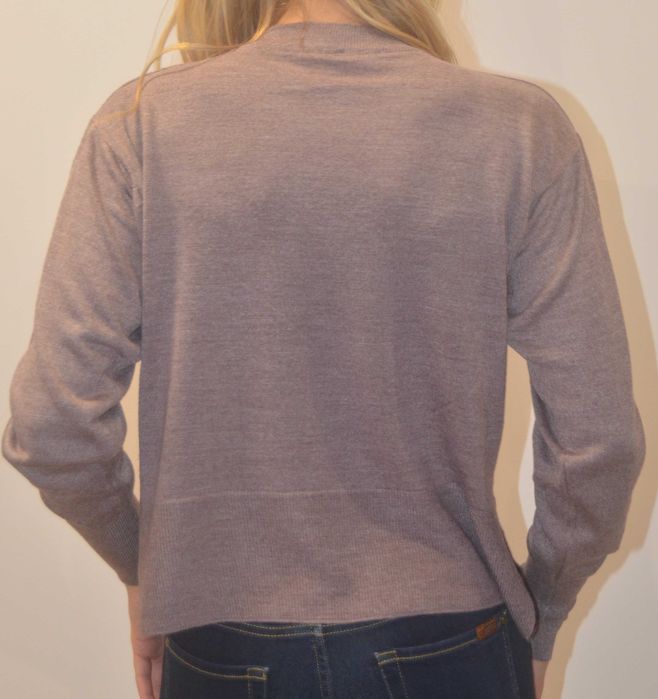 Fioletowy  dzianinowy sweter rozm.40