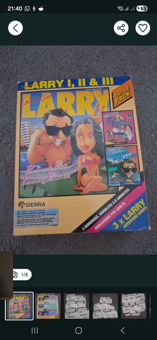 Larry Laffer Leisure Suit TRIPLE PACK 1 2 3 big box pc