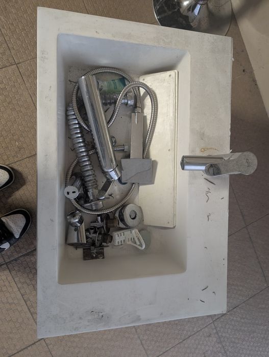 Móvel de casa de banho 75 cm com lavatório e torneira
