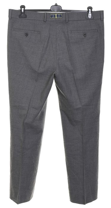 GARDEUR ANDY REGULAR FIT ciepłe szare spodnie męskie w kant wełna r 52