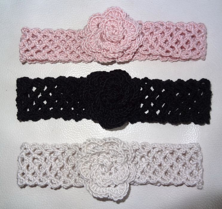 Handmade by Gomi opaska kwiatek pastelowe 48cm 1-3l na zamówienie