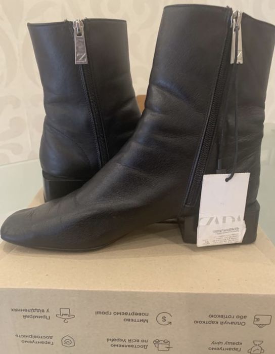 Ботинки ZARA кожа