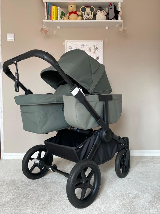Wózek Bugaboo Donkey 5 Duo forest green + 2 moskitiery – idealny stan !!!