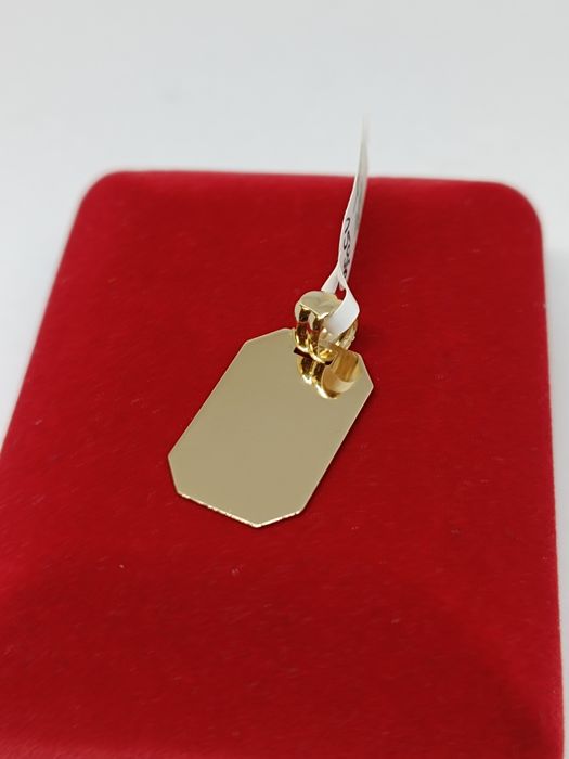 Złoty wisiorek blaszka, złoto próby 585