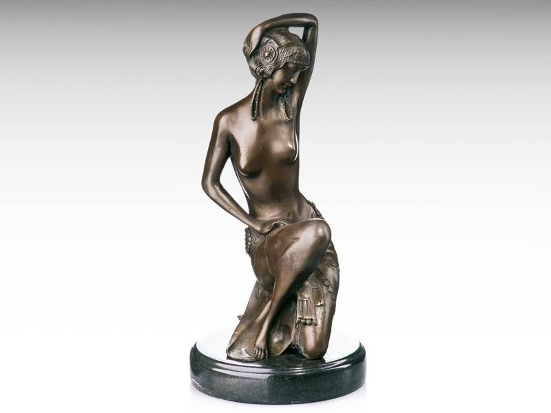 Escultura de bronze - Senhora - Art Deco