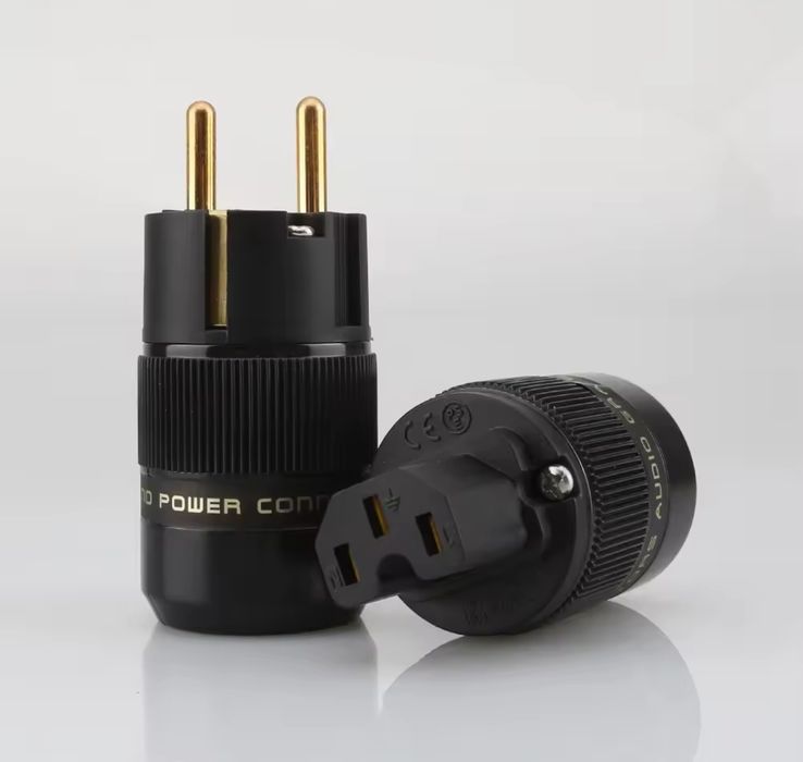 Kabel zasilający Melodika 3x2.5 mm dł 1.0m. Wtyki Schuko Audiocrast.