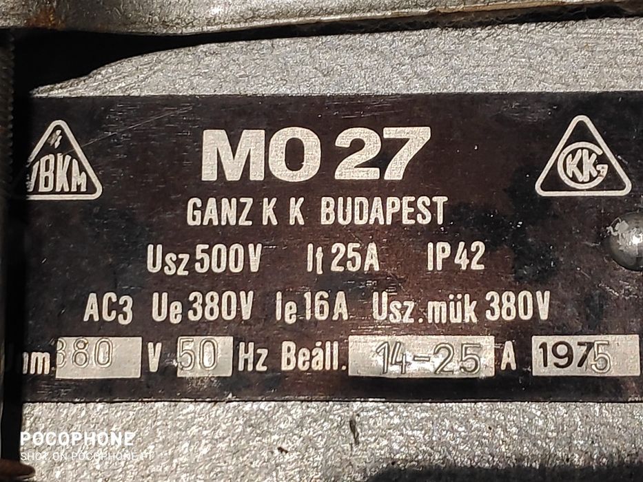 Stycznik trójfazowy sterowanie MO 27