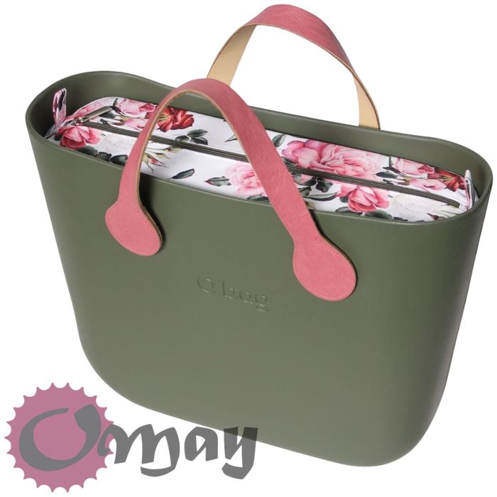 organizer do OBAG STANDARD kwiaty róże dzikie KHAKI 2 kieszenie OMAY