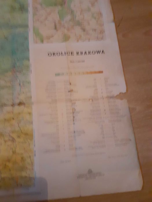 Stara mapa Krakowa 1972 rok prl