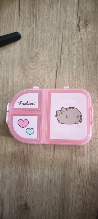 Śniadaniówka róż przegródki Pusheen