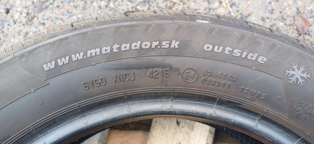 185/60R15 84T MATADOR , dwie używane opony zimowe.