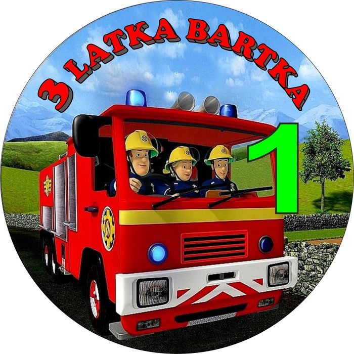 Pan Opłatek na tort - STRAŻ POŻARNA