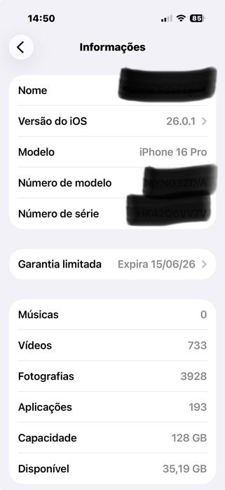 IPHONE 16 PRO TITANIUM 128GB ( Troca Samsug S25 Ultra )