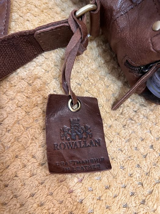 Вінтажна шкіряна  чоловіча сумка месенджер бренду Rowallan of Scotland