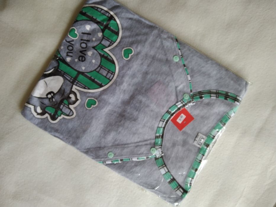 L koszula ciążowa do porodu do karmienia do szpitala odpinana zapinana