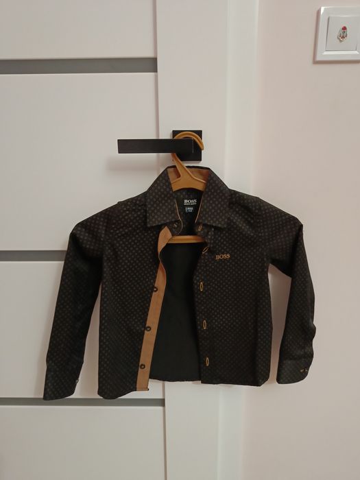 Czarna złota koszula Hugo Boss r 86/92