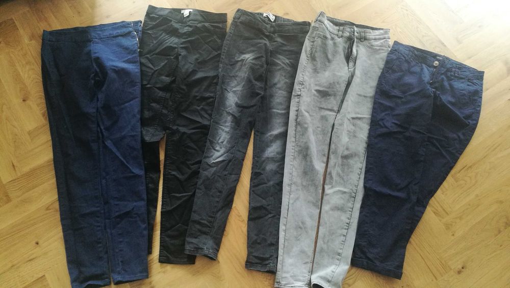 Spodnie jeansy dzinsy rurki 34, XS terranova divideo h&m