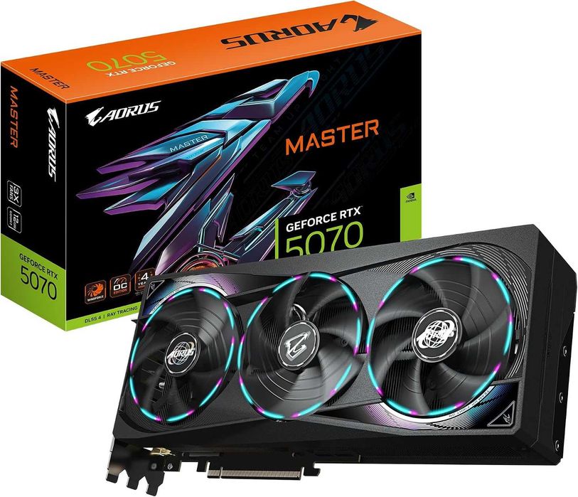 Видеокарта GIGABYTE AORUS GeForce RTX 5070 MASTER 12G 3 шт. NEW!