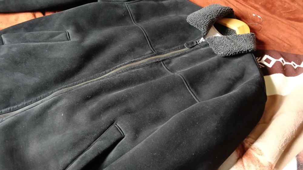 Casaco preto camurça