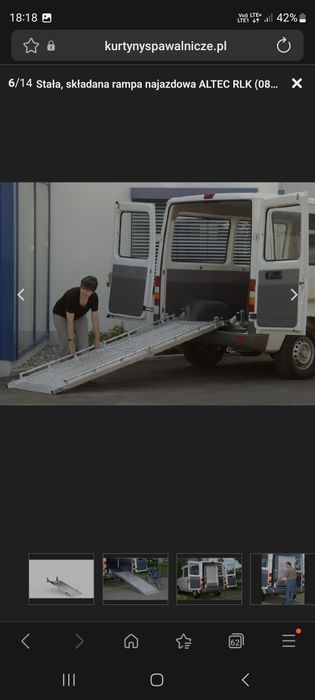 Składana rampa najazdowa do busa