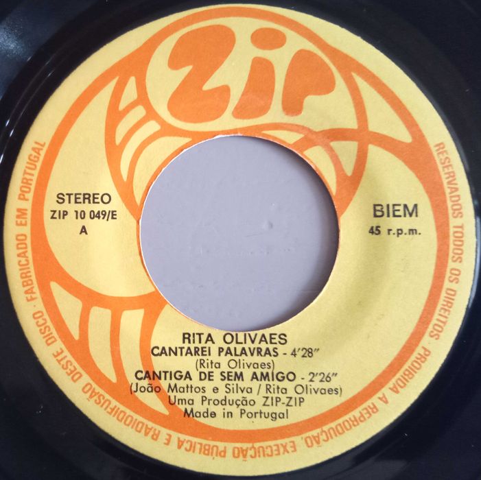 Rita Olivaes	- - - - -	Cantarei Palavras	- - - - -	EP