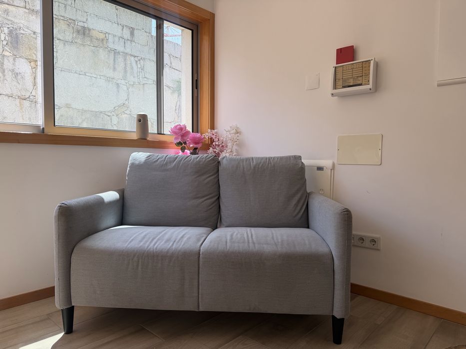Sofa de 2 lugares cinza