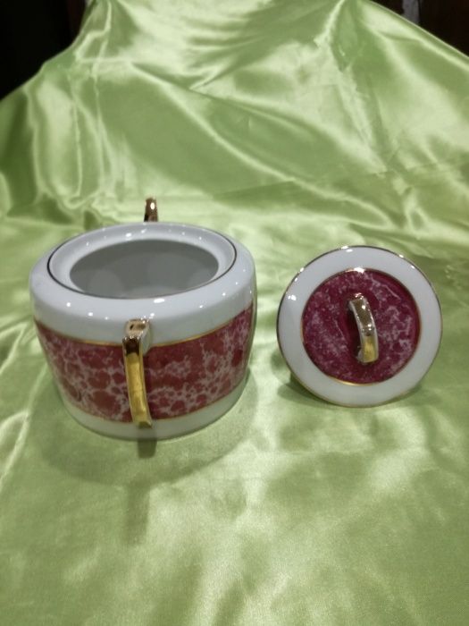 Leiteira e Açucareiro Madre Pérola Vista Alegre 1924