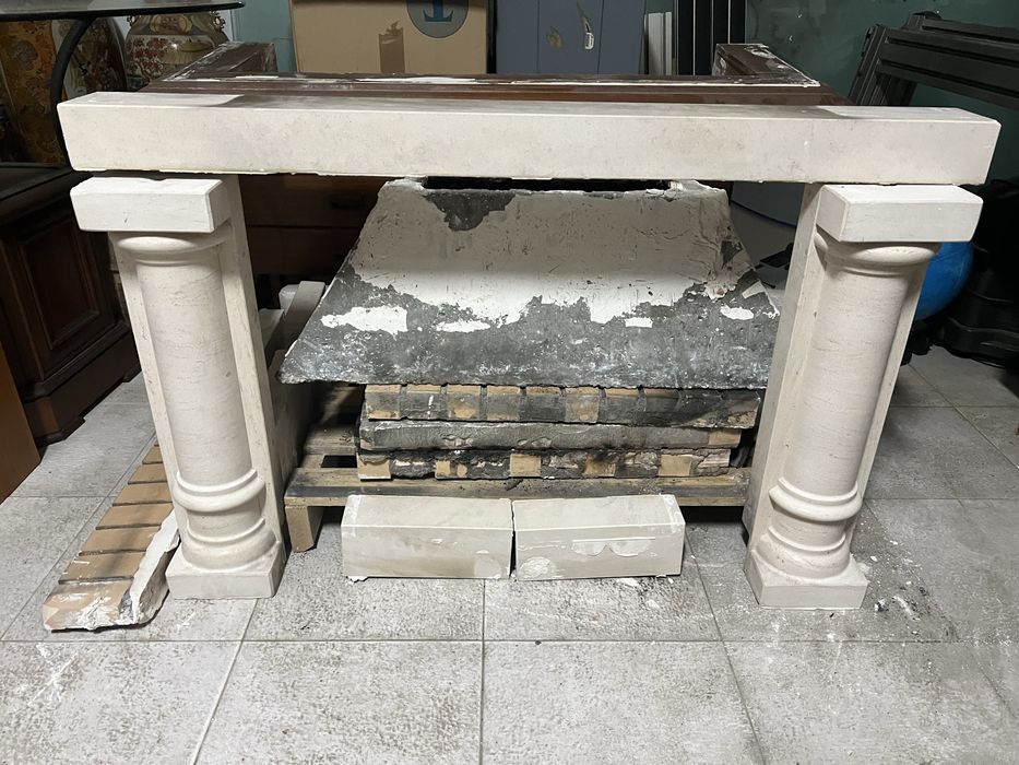 Lareira interior desmontada