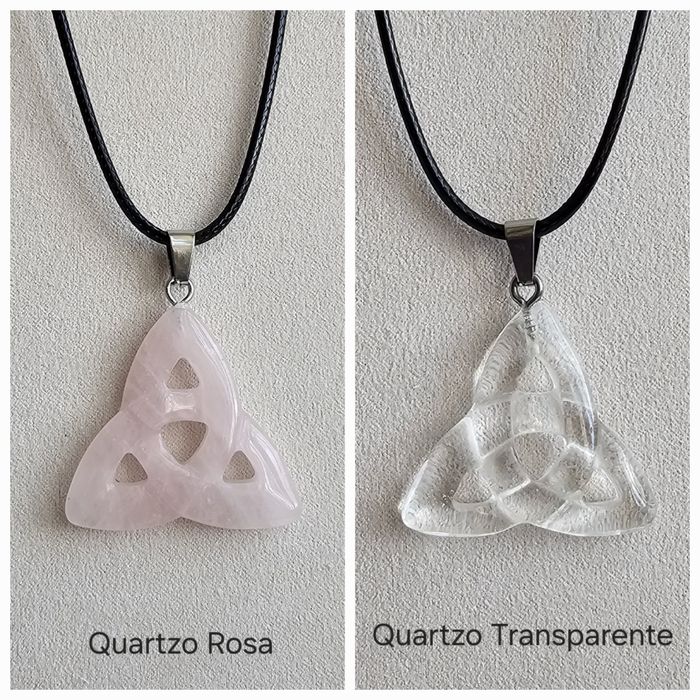 Colares Triquetra de Pedras Naturais