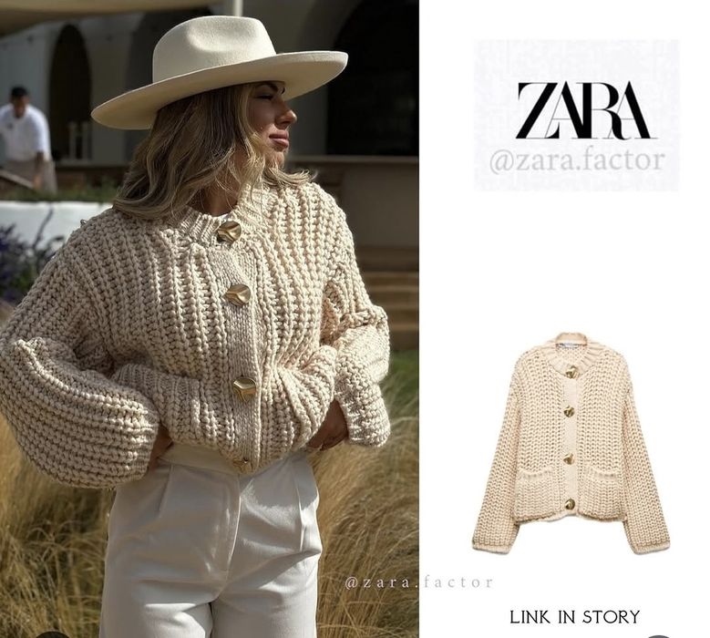 жіночий в'язаний кардиган блейзер бренду Zara