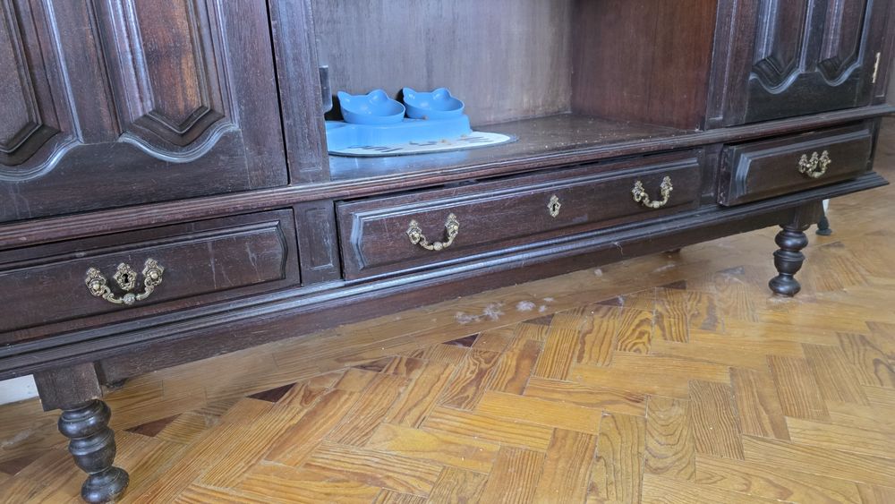 Conjunto de sala mogno maciço