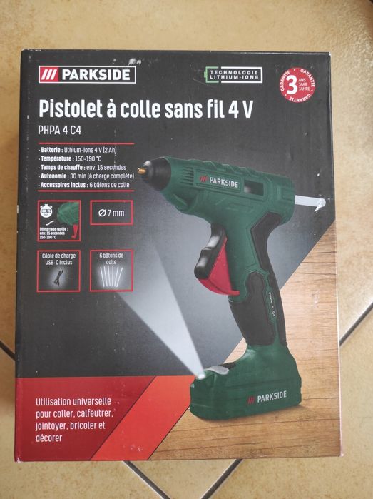 НІМЕЧЧИНА Клейовий пістолет акумуляторний PARKSIDE PHPA 4 C4 АКБ