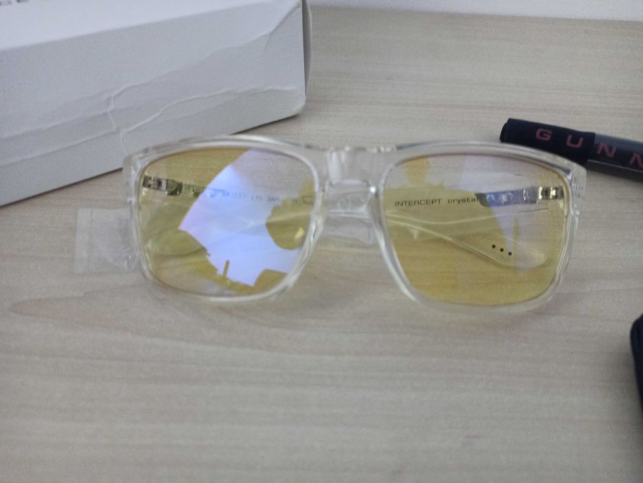 Gunnar Intercept Crystal Ambar óculos proteção computador