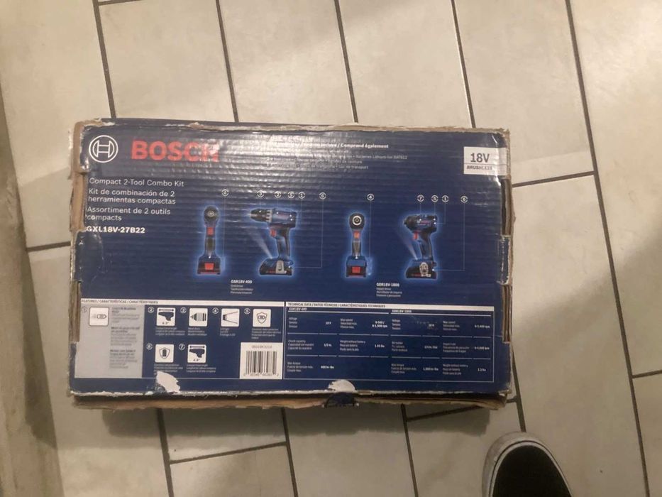 BOSCH GXL18V-27B22 Zestaw wkrętarek udarowych/wiertarek. Nowe!!