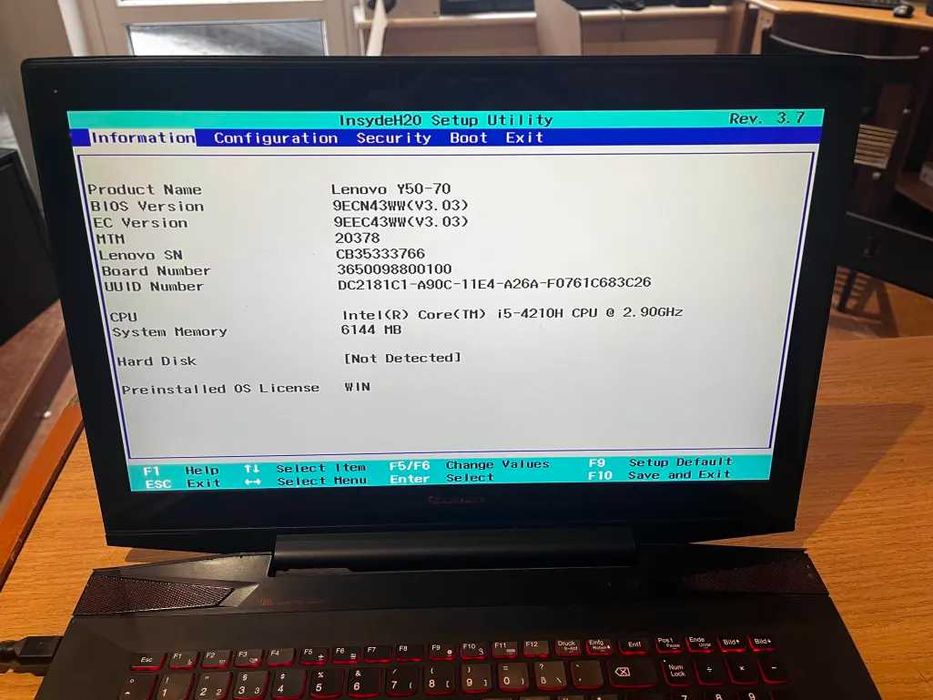 Laptop Lenovo Legion Y520 - czyszczenie serwisu