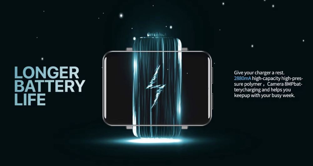 Duuuży Smartwatch 2,86 cala