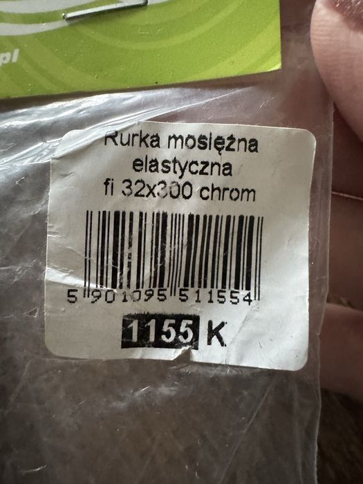 Syfon chrom + przylącze elastyczne + korek umywalkowy chrom