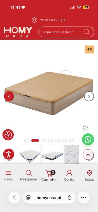 Pack sommier de casal CASINO BOX + Colchão ETERNO