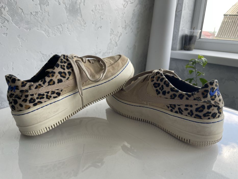 Кеди Nike Air Force 1 Sage Low (Leopard Print)
