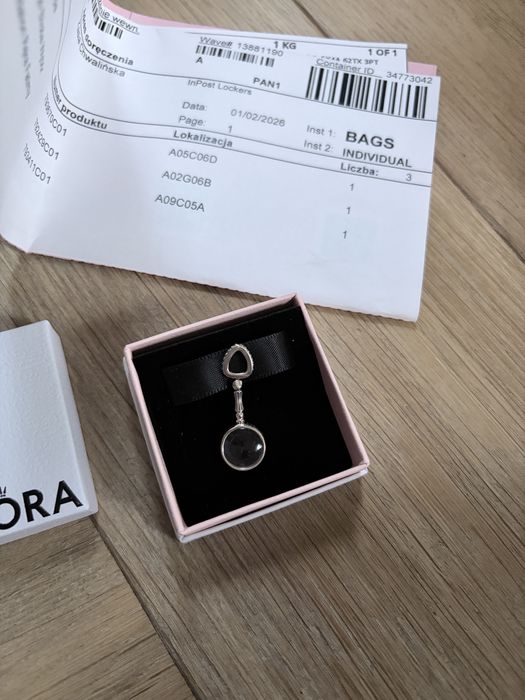 Charms Pandora lupka srebrny